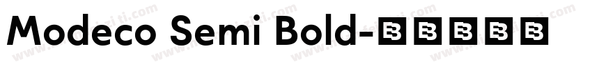 Modeco Semi Bold字体转换